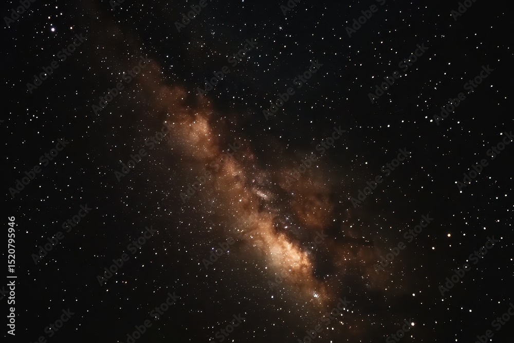 Wall mural beauty of the milky way with distant planets in a deep starry night sky, planets and the milky way i