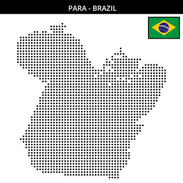 Medium dots map of para in Brazil