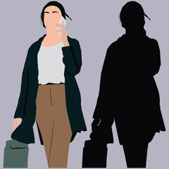 vector illustration of a woman