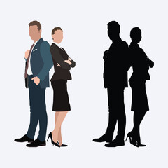 silhouette of a business man