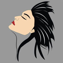 silhouette of a young girl