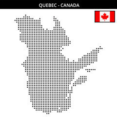 Fototapeta premium Medium dots map of Quebec in Canada