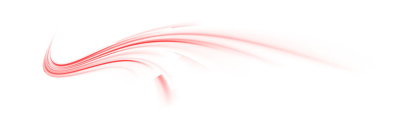 PNG dynamic laser trail on red background with blur motion and line speed effects PNG, where city lights stretch into a vibrant line glowing past another long red line.