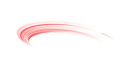 Dynamic red line with ray flash and futuristic glow effect on dark 16 background with blur and motion PNG trail PNG.