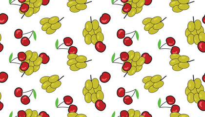 vector fruits seamless pattern background design