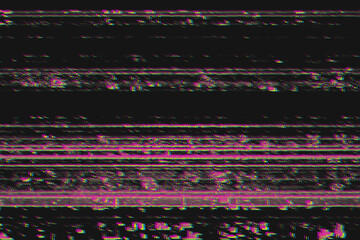Glitch Interference on a Television Screen