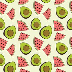 vector fruits seamless pattern background design