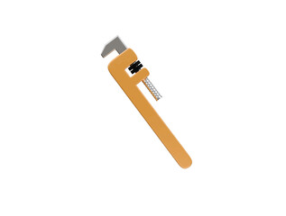 pipe wrench icon 3d illustration render