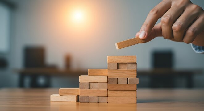 Strategic Planning Building a Strong Foundation with Blocks