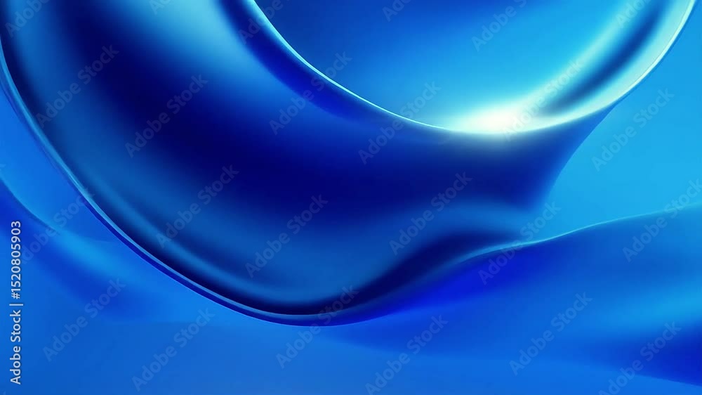 Poster abstract blue waves: dynamic fluid motion design