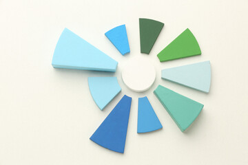 A segmented pie chart graphic for business, stats, or infographic-style visual communication.