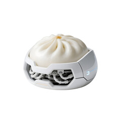 Fototapeta premium bao bun with soft external shield and mechanical tendrils inside 