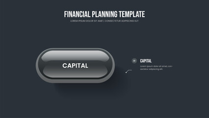 Modern Solution Frame Design Vector Illustration. Product Introduction One Option Diagram Slide Template. Professional Planning 1 Element Infographic Presentation Layout.