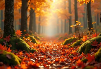 vivid autumn leaves forest floor colorful nature texture vibrant organic carpet landscape, ground, textures, scenery, tree, foliage, red, yellow, orange