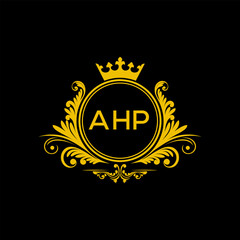 Initial AHP Letter Linked Logo for business and company identity. Modern AHP Letter Logo Vector Template with modern trendy golden logo.
