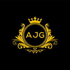 Initial AJG Letter Linked Logo for business and company identity. Modern AJG Letter Logo Vector Template with modern trendy golden logo.

