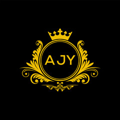 Initial AJY Letter Linked Logo for business and company identity. Modern AJY Letter Logo Vector Template with modern trendy golden logo.
