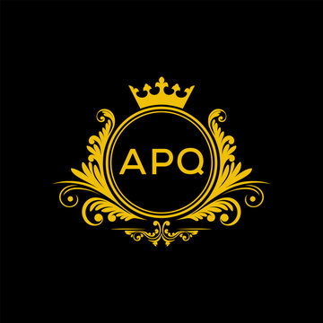 Initial APQ Letter Linked Logo for business and company identity. Modern APQ Letter Logo Vector Template with modern trendy golden logo.
