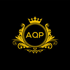 Initial AQP Letter Linked Logo for business and company identity. Modern AQP Letter Logo Vector Template with modern trendy golden logo.
