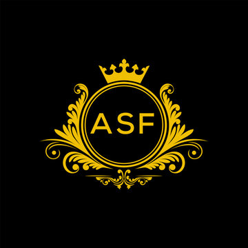 Initial ASF Letter Linked Logo for business and company identity. Modern ASF Letter Logo Vector Template with modern trendy golden logo.
