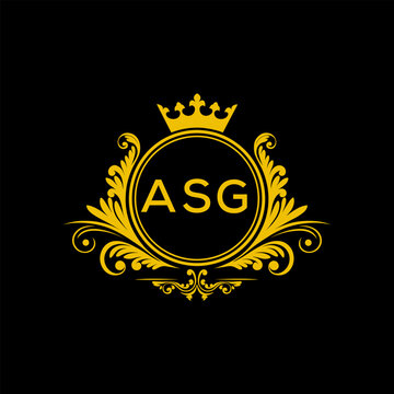 Initial ASG Letter Linked Logo for business and company identity. Modern ASG Letter Logo Vector Template with modern trendy golden logo.
