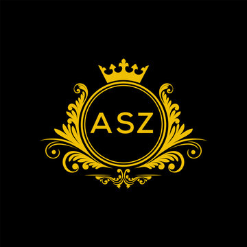 Initial ASZ Letter Linked Logo for business and company identity. Modern ASZ Letter Logo Vector Template with modern trendy golden logo.
