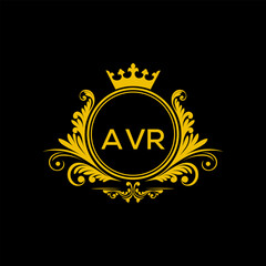Initial AVR Letter Linked Logo for business and company identity. Modern AVR Letter Logo Vector Template with modern trendy golden logo.
