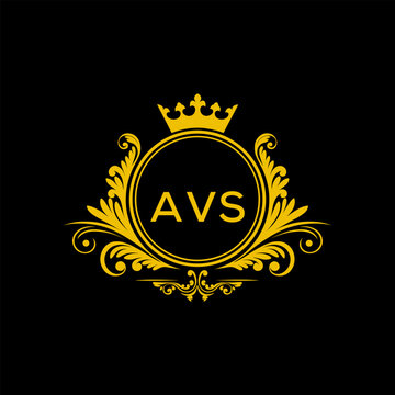 Initial AVS Letter Linked Logo for business and company identity. Modern AVS Letter Logo Vector Template with modern trendy golden logo.
