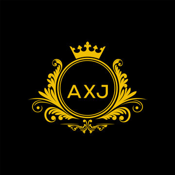 Initial AXJ Letter Linked Logo for business and company identity. Modern AXJ Letter Logo Vector Template with modern trendy golden logo.
