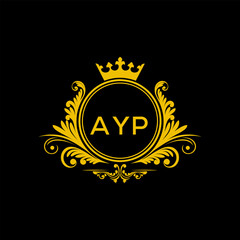 Initial AYP Letter Linked Logo for business and company identity. Modern AYP Letter Logo Vector Template with modern trendy golden logo.
