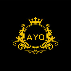 Initial AYQ Letter Linked Logo for business and company identity. Modern AYQ Letter Logo Vector Template with modern trendy golden logo.
