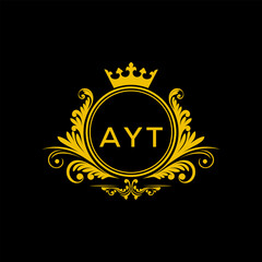 Initial AYT Letter Linked Logo for business and company identity. Modern AYT Letter Logo Vector Template with modern trendy golden logo.
