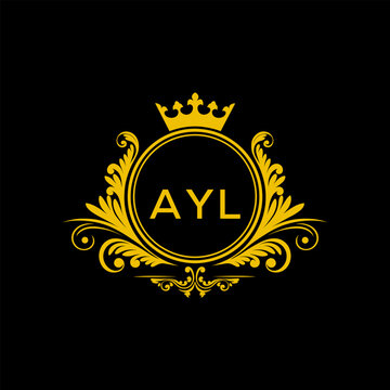 Initial AYL Letter Linked Logo for business and company identity. Modern AYL Letter Logo Vector Template with modern trendy golden logo.

