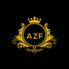 Initial AZF Letter Linked Logo for business and company identity. Modern AZF Letter Logo Vector Template with modern trendy golden logo.
