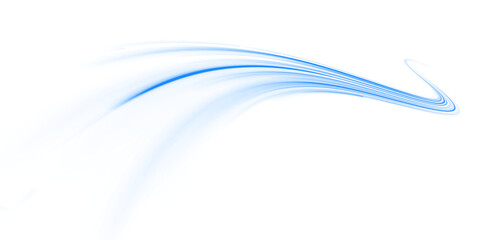 PNG curved motion streak with blue trail and glowing line across the dark road, as the laser beam breaks into light and a bright tail forms the main moving line PNG.