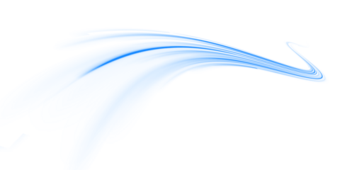 PNG curved motion streak with blue trail and glowing line across the dark road, as the laser beam breaks into light and a bright tail forms the main moving line PNG.