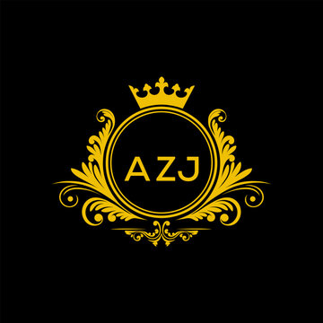 Initial AZJ Letter Linked Logo for business and company identity. Modern AZJ Letter Logo Vector Template with modern trendy golden logo.
