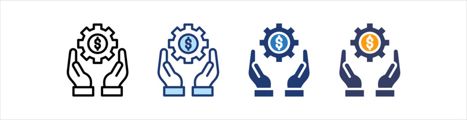 Money Management Icon Set Multiple Style Collection