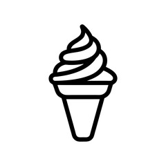 Soft Serve Ice Cream Icon Illustration Vector