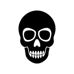 Skull Icon Vector Flat and Clean Look Isolated