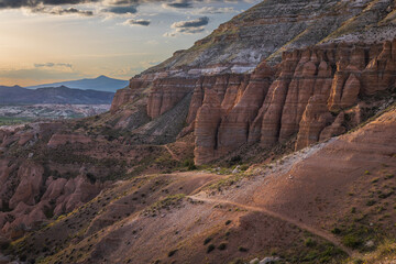 View to one of the valleys in Cappadocia