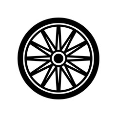 Obraz premium Wheel Icon Vector Flat and Clean Look Isolated