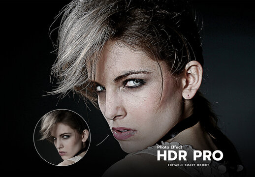 HDR Pro Photo Effect Mockup