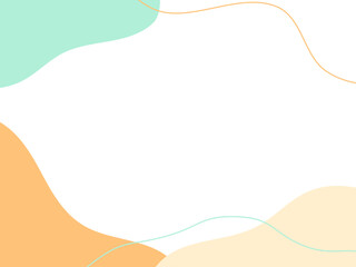 ビタミンカラーのポップな流体シェイプのフレーム