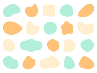 ビタミンカラーのポップな流体シェイプセット