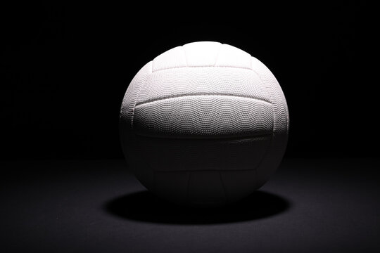 New Volleyball Ball Studio Shot And Isolated On Black