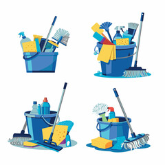 set of cleaning tools