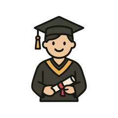 Graduation, cap milestone, diploma scroll, school pride, student event for academic vector illustration, education theme artwork, university moment