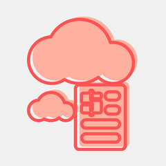 Icon carbon tax. Renewable energy elements. Icon in two tone style.