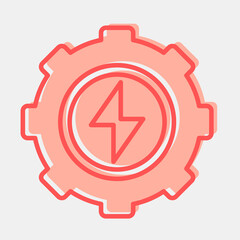 Icon energy. Renewable energy elements. Icon in two tone style.